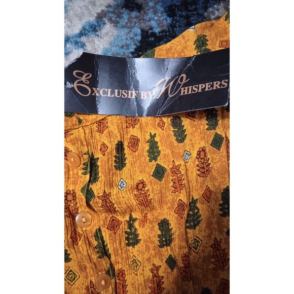 Exclusive By Whispers Maxi Skirt Sz M Button Front Tribal Boho Aztec Hippie - Picture 2 of 7